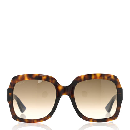 Gucci Oversize Square Web GG 0036S Sunglasses Tortoise 3 of 6