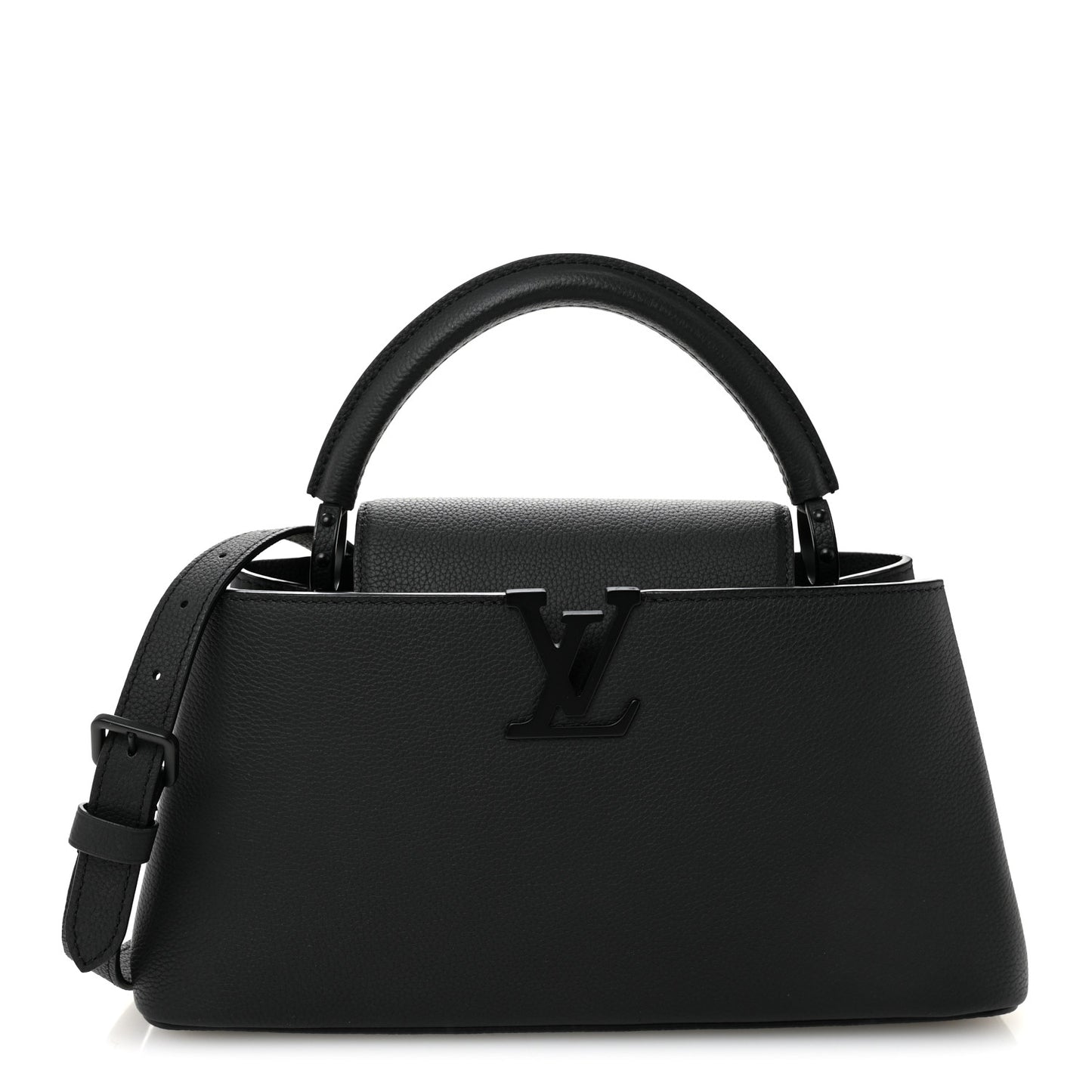 Taurillon Capucines East West MM Matte Black