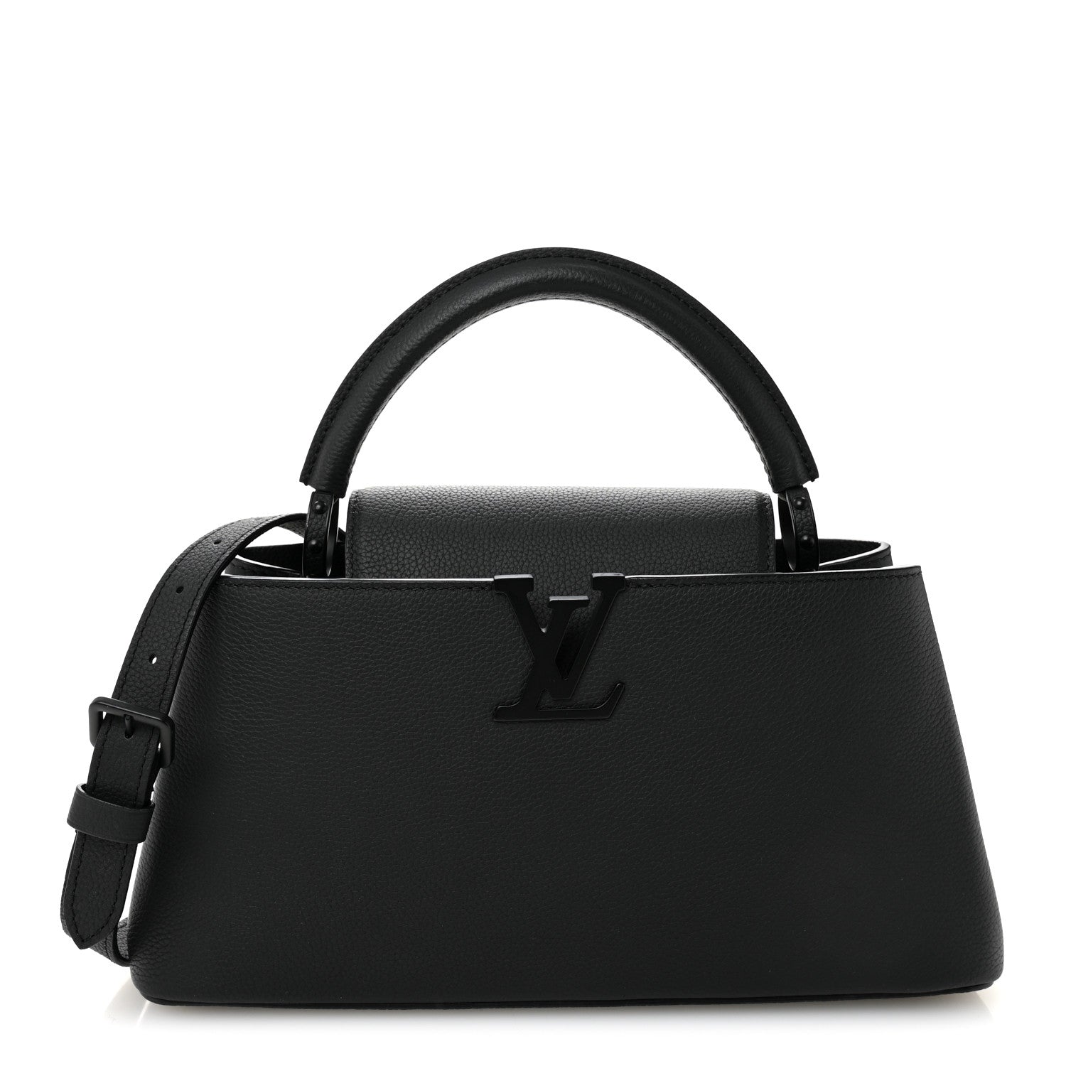 Louis Vuitton Taurillon Capucines East West MM Matte Black 1 of 10