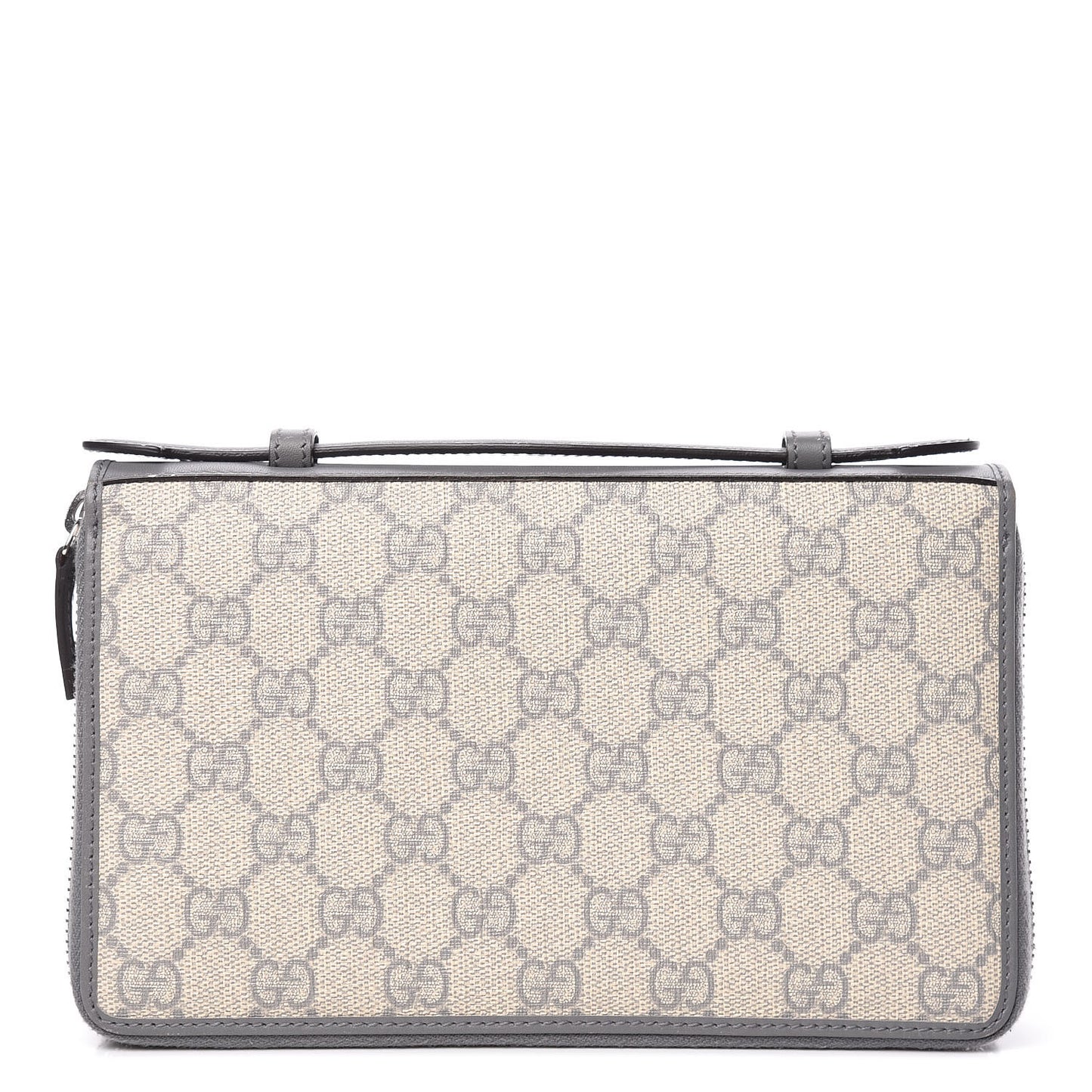 GG Supreme Monogram Travel Document Case Ecru Grigio