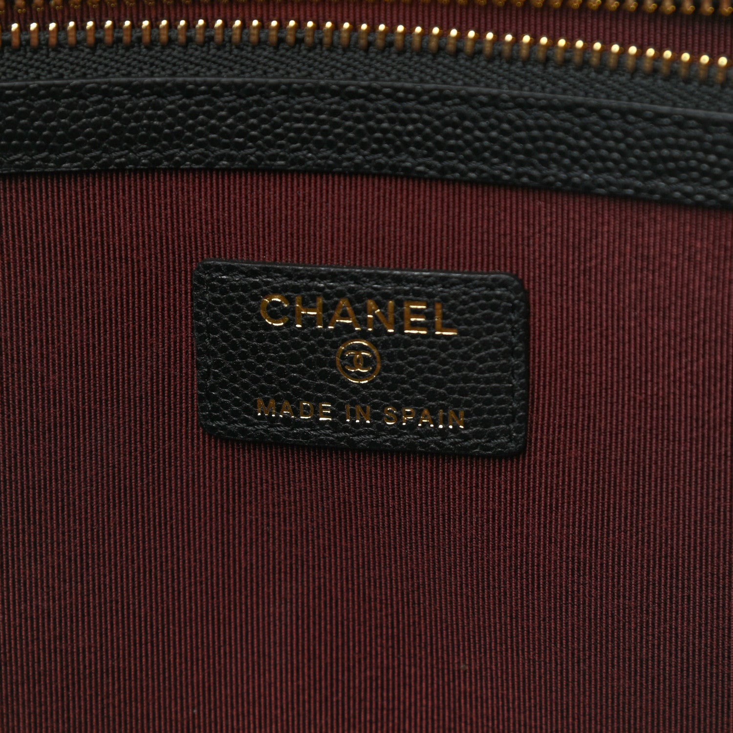 Chanel Caviar Quilted Large Cosmetic Case Black 6 of 8