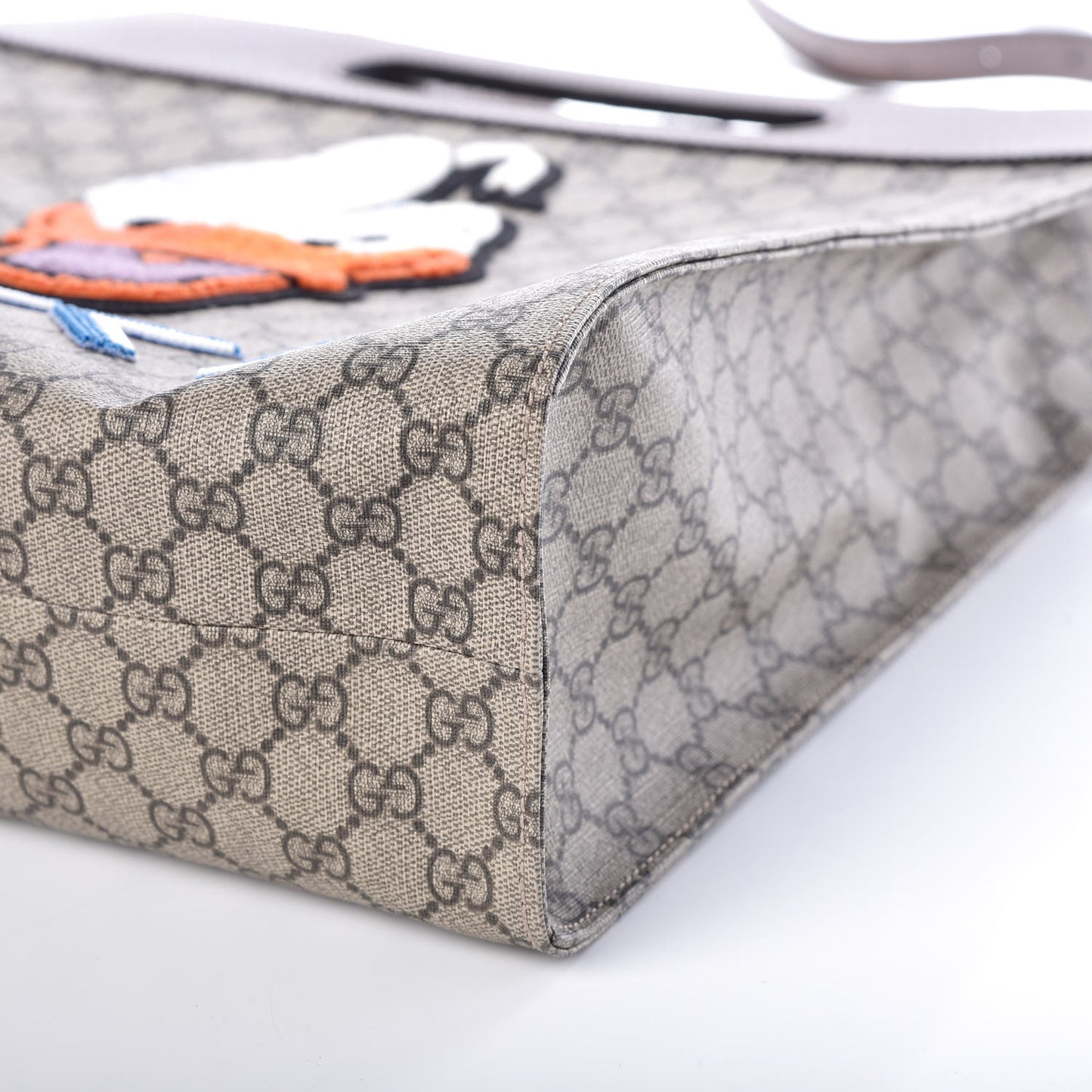 X DISNEY Soft GG Supreme Monogram Donald Duck Slip Handle Vertical Tote Beige New Acero