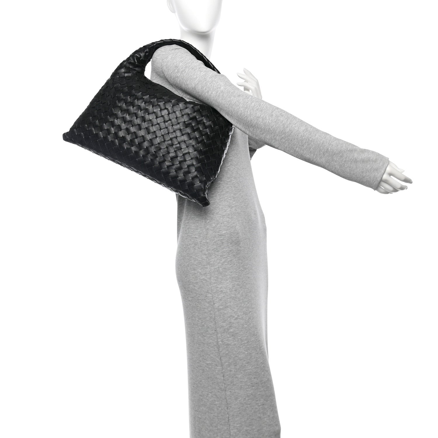 Bottega Veneta Calfskin Intrecciato Small Hop Black 2 of 10