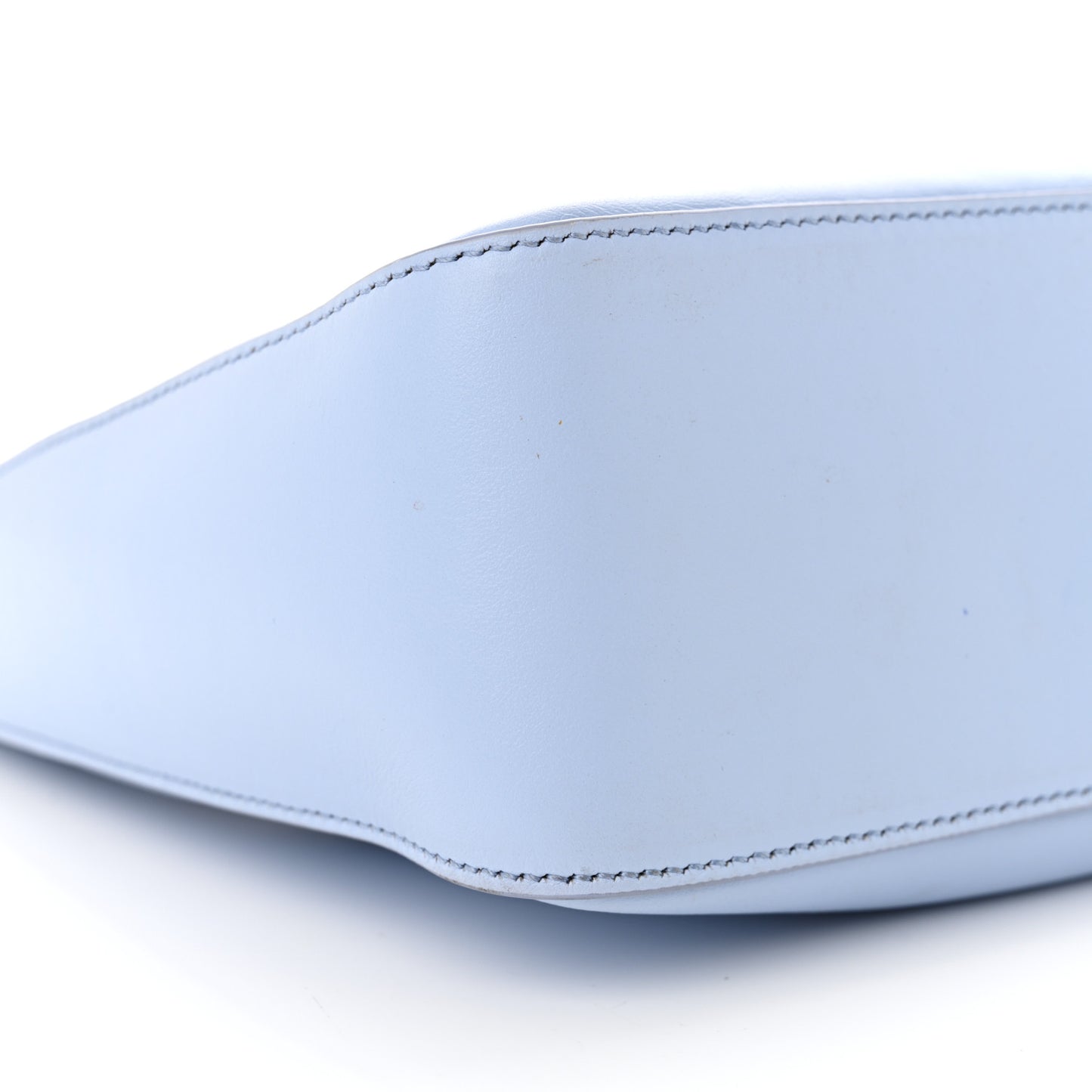 Smooth Calfskin Small Moon Cut Out Shoulder Bag Baby Blue