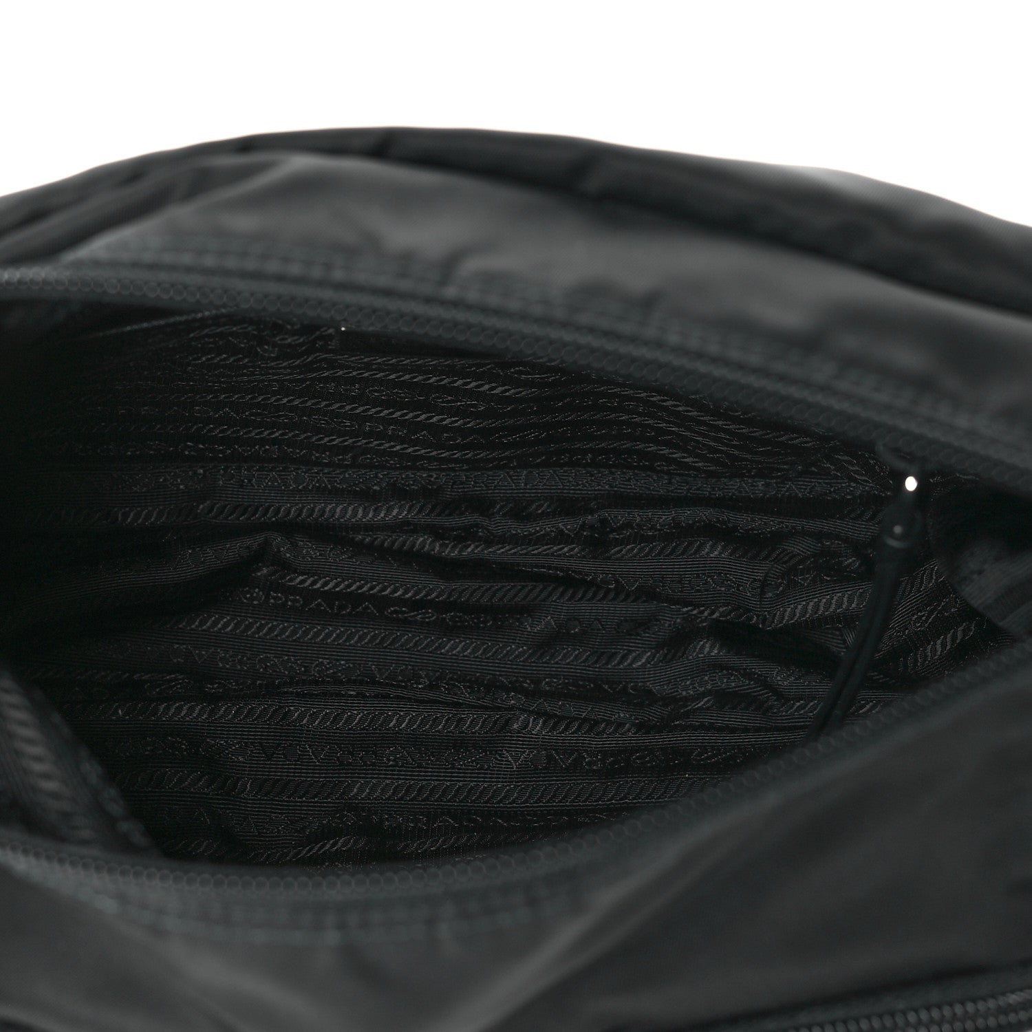 Prada Nylon New Vela Studded Messenger Bag Black 5 of 9