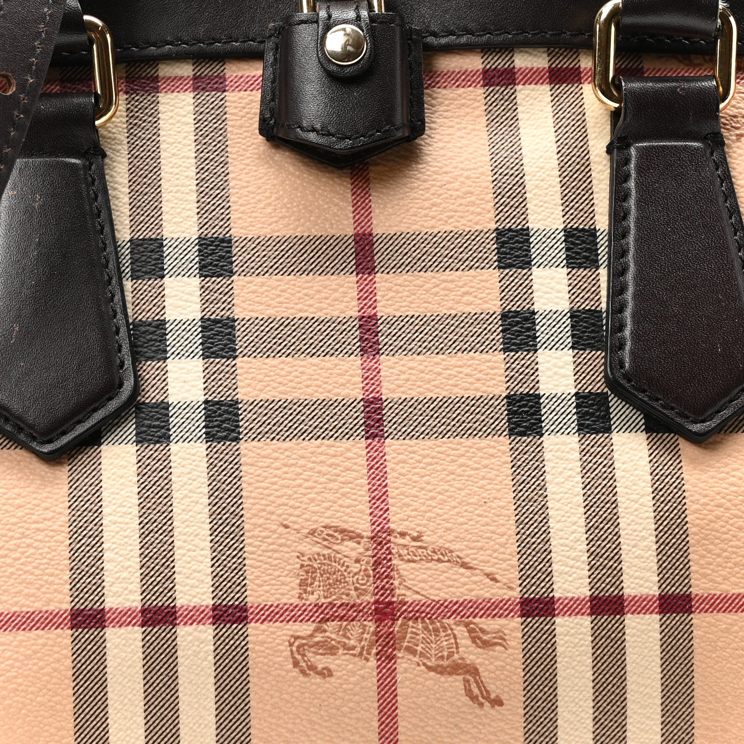 Burberry Haymarket Check Medium Primrose Tote Chocolate 8 of 10