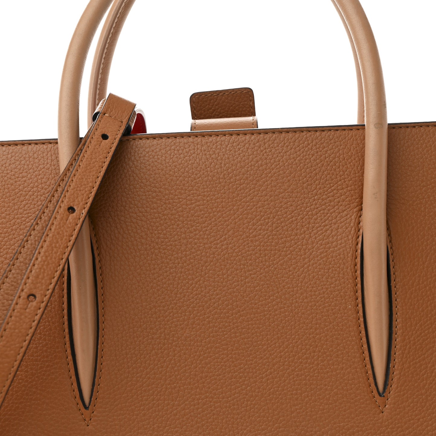 Calfskin Patent Studded Large Paloma Cognac