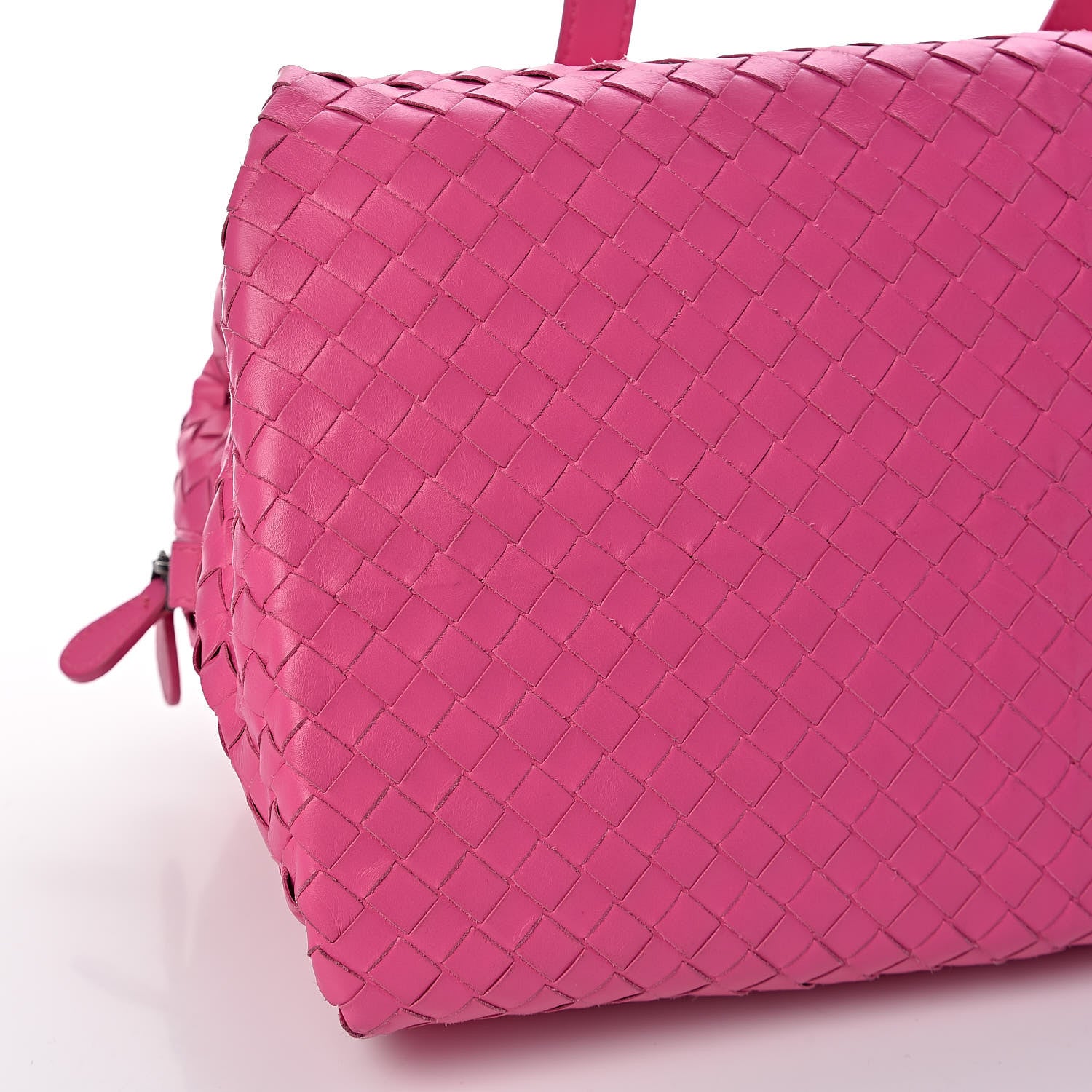 Bottega Veneta Nappa Intrecciato Boston Rosa Shock 9 of 13