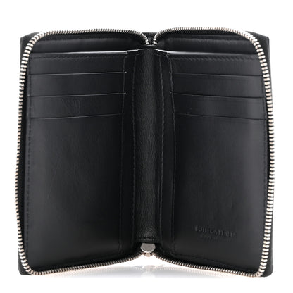Bottega Veneta Calfskin Maxi Intreccio Zip Around Wallet Black 5 of 10
