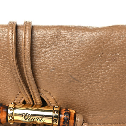 Gucci Calfskin Bamboo Croisette Evening Bag Beige 10 of 12