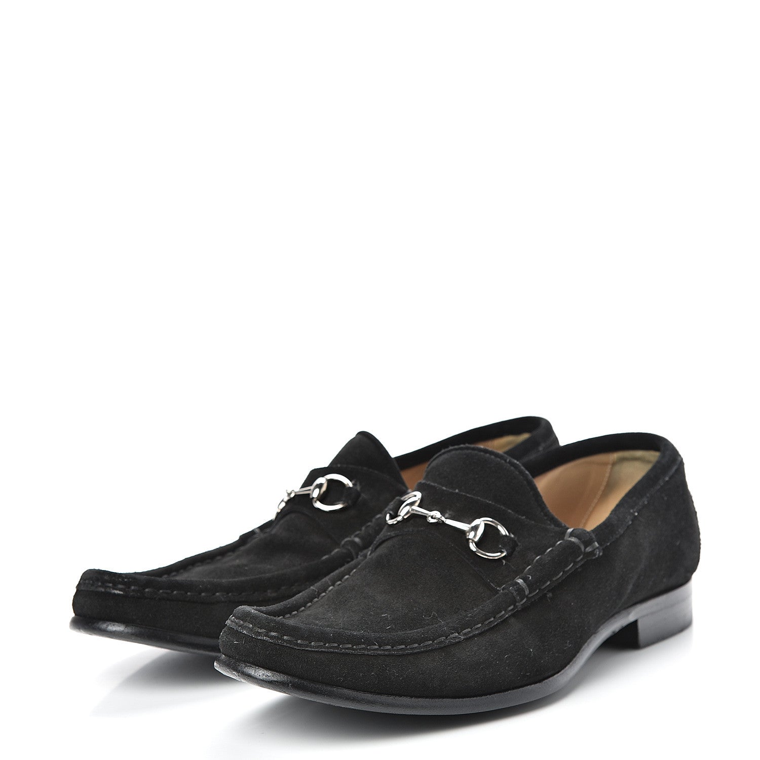 Gucci Suede Mens Horsebit Moccasin Loafers 11 Black 3 of 18