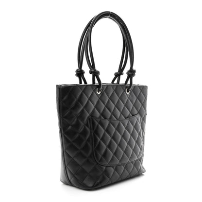Chanel Calfskin Quilted Medium Cambon Tote Black 3 of 15