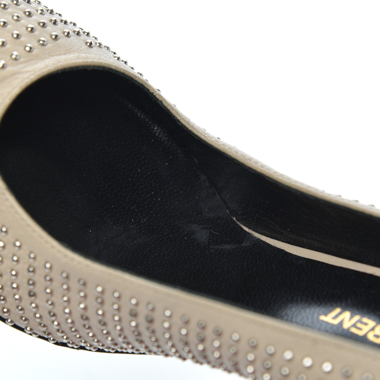 Calfskin Micro Stud Paris 105 Pumps 36.5 Beige