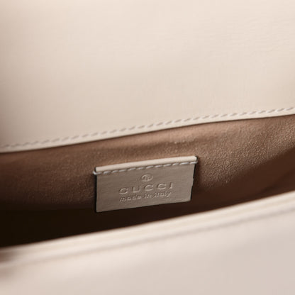 Gucci Calfskin Matelasse Mini GG Marmont Top Handle Shoulder Bag White 8 of 10