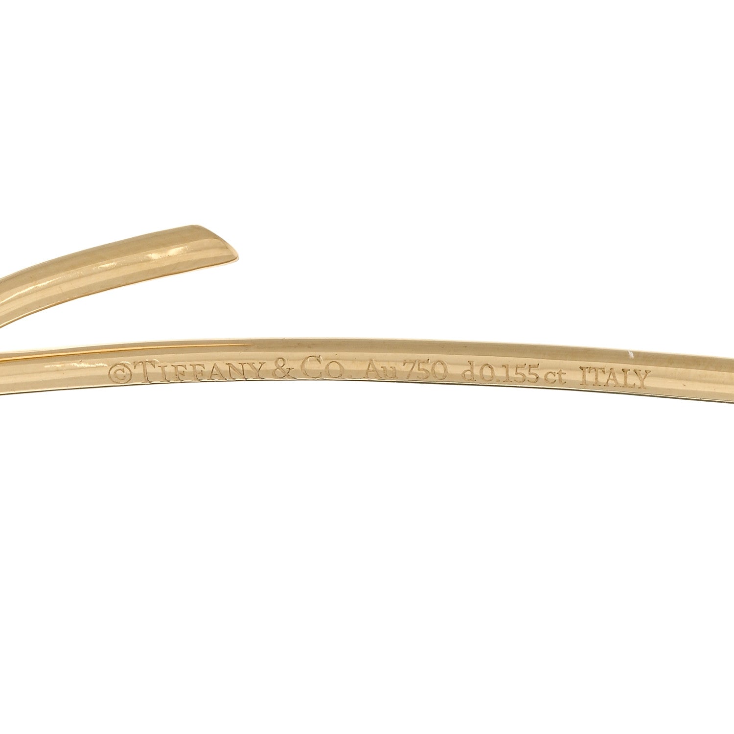 Tiffany 18K Yellow Gold Diamond Tiffany Knot Drop Earrings 3 of 5