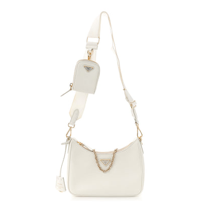 Prada Saffiano Re-Edition 2005 Shoulder Bag White 1 of 12