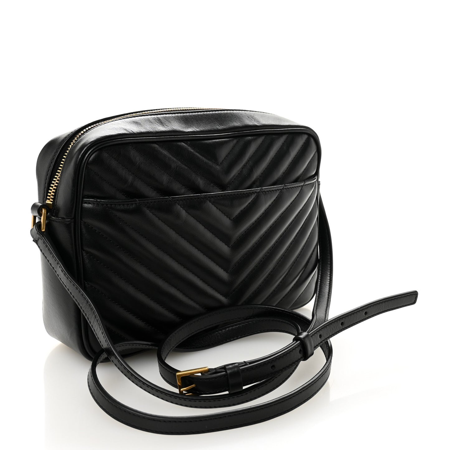 Calfskin Matelasse Monogram Lou Camera Bag Black
