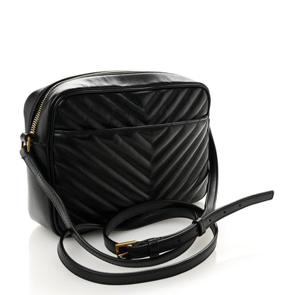 Saint Laurent Calfskin Matelasse Monogram Lou Camera Bag Black 3 of 10