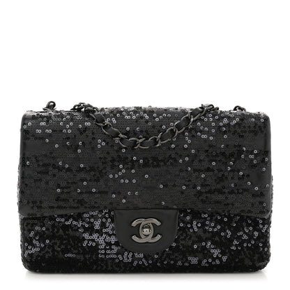 Chanel Sequin Lambskin Medium Moonlight on Water Flap Black 1 of 11