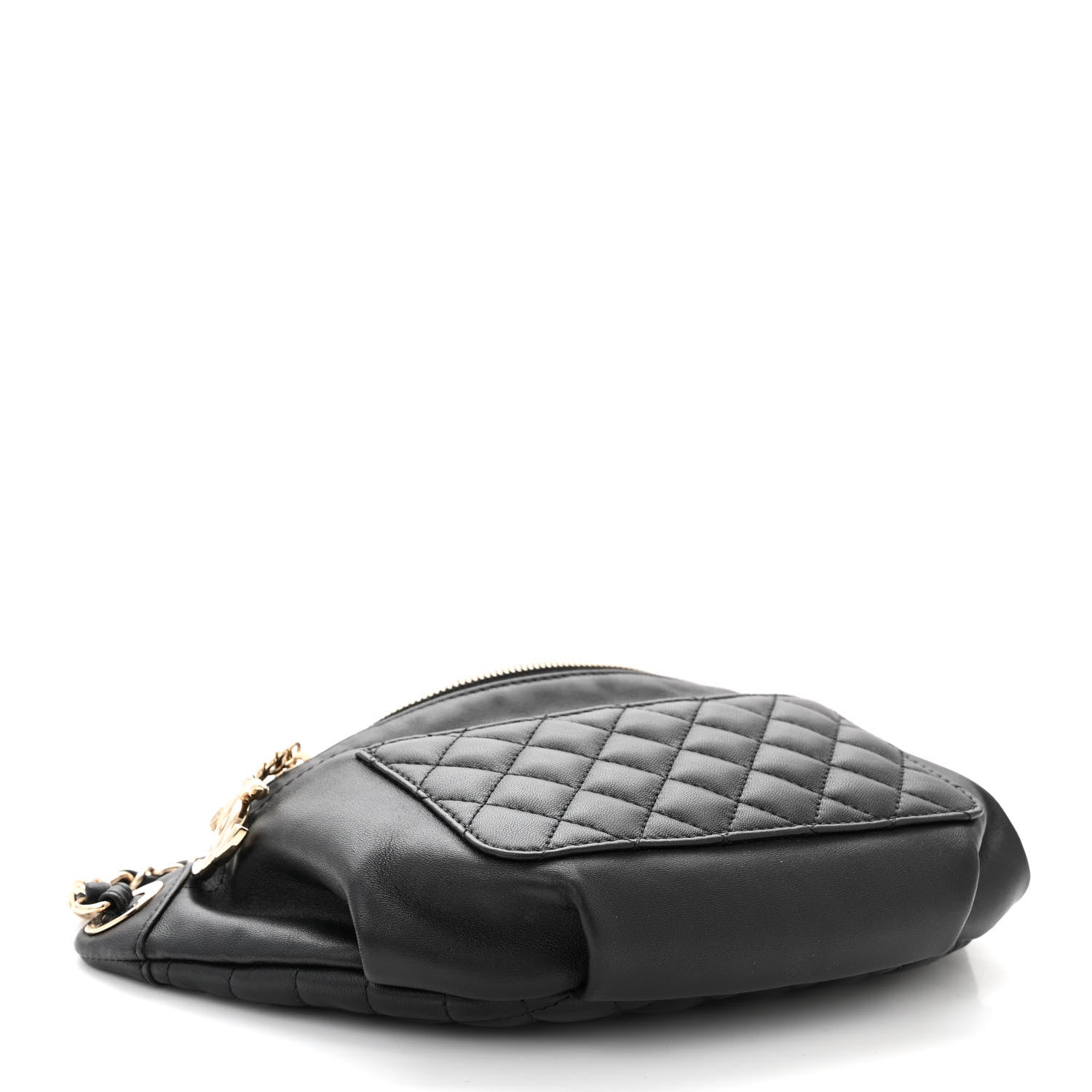 Chanel Lambskin Quilted Waist Bag Fanny Pack Black 4 of 11