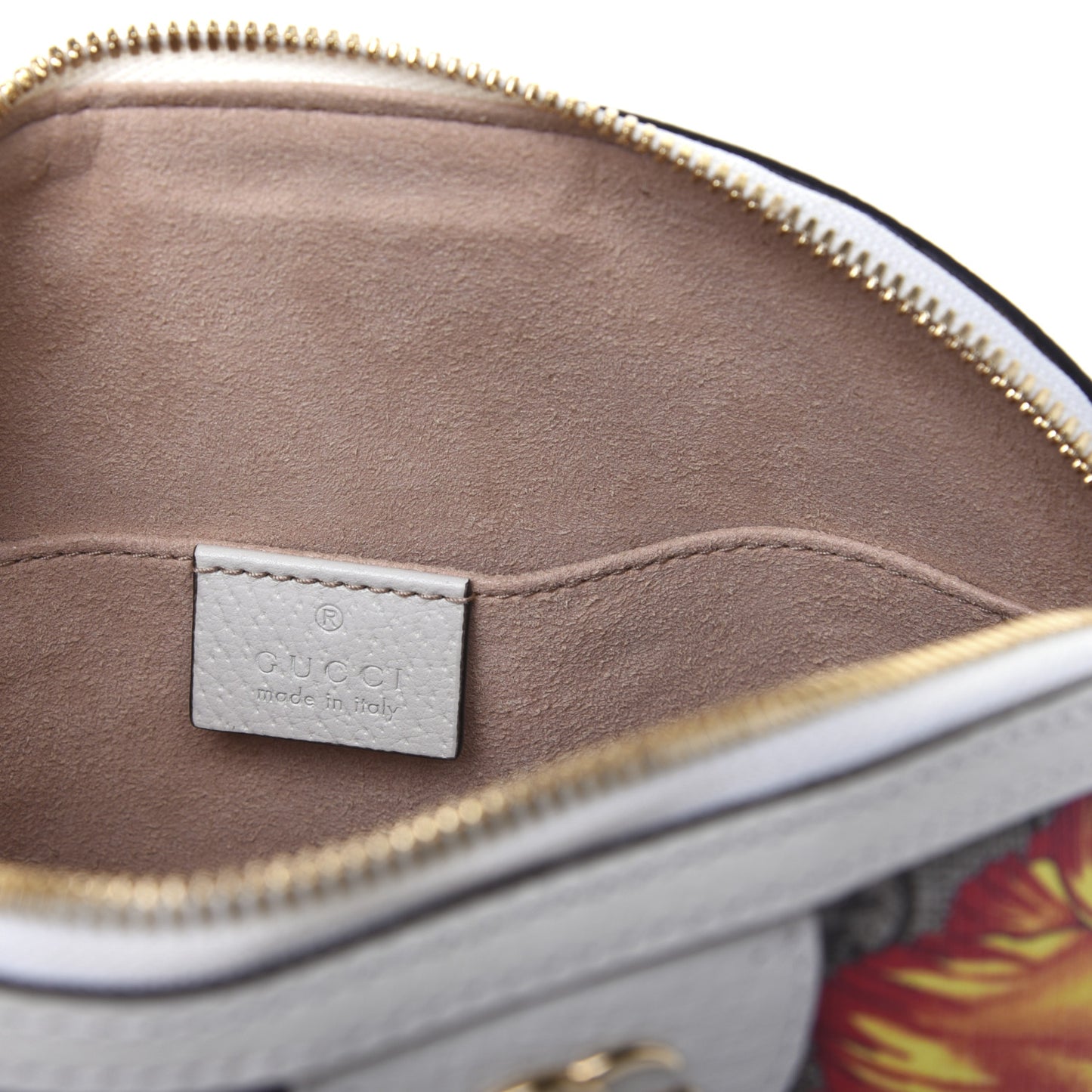 GG Supreme Monogram Flora Web GG Small Ophidia Dome Shoulder Bag White