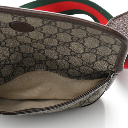 Gucci GG Supreme Monogram Web Small Neo Vintage Double Flap Messenger Bag Beige New Acero 5 of 11