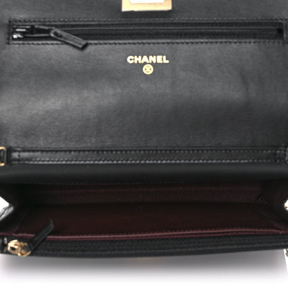 Chanel Aged Calfskin Quilted Reissue Wallet On Chain WOC Black 5 of 11