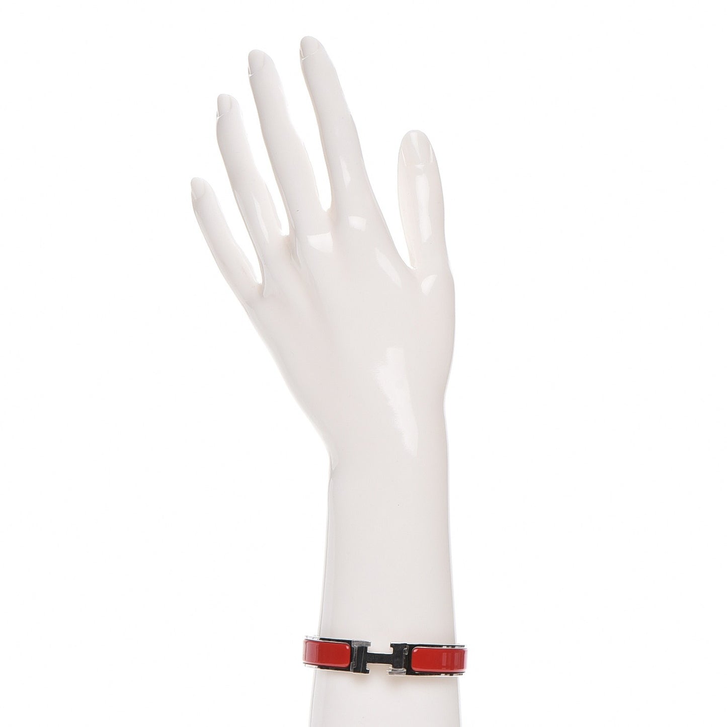 Enamel Narrow Clic Clac H Bracelet PM Rouge Amarante