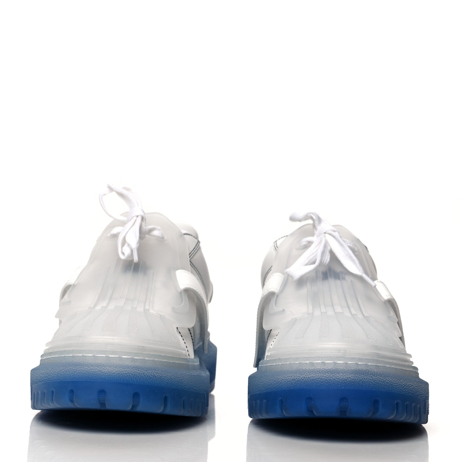 Christian Dior Calfskin Clear Rubber Dior-ID Platform Sneakers 41 White Deep Blue 2 of 7