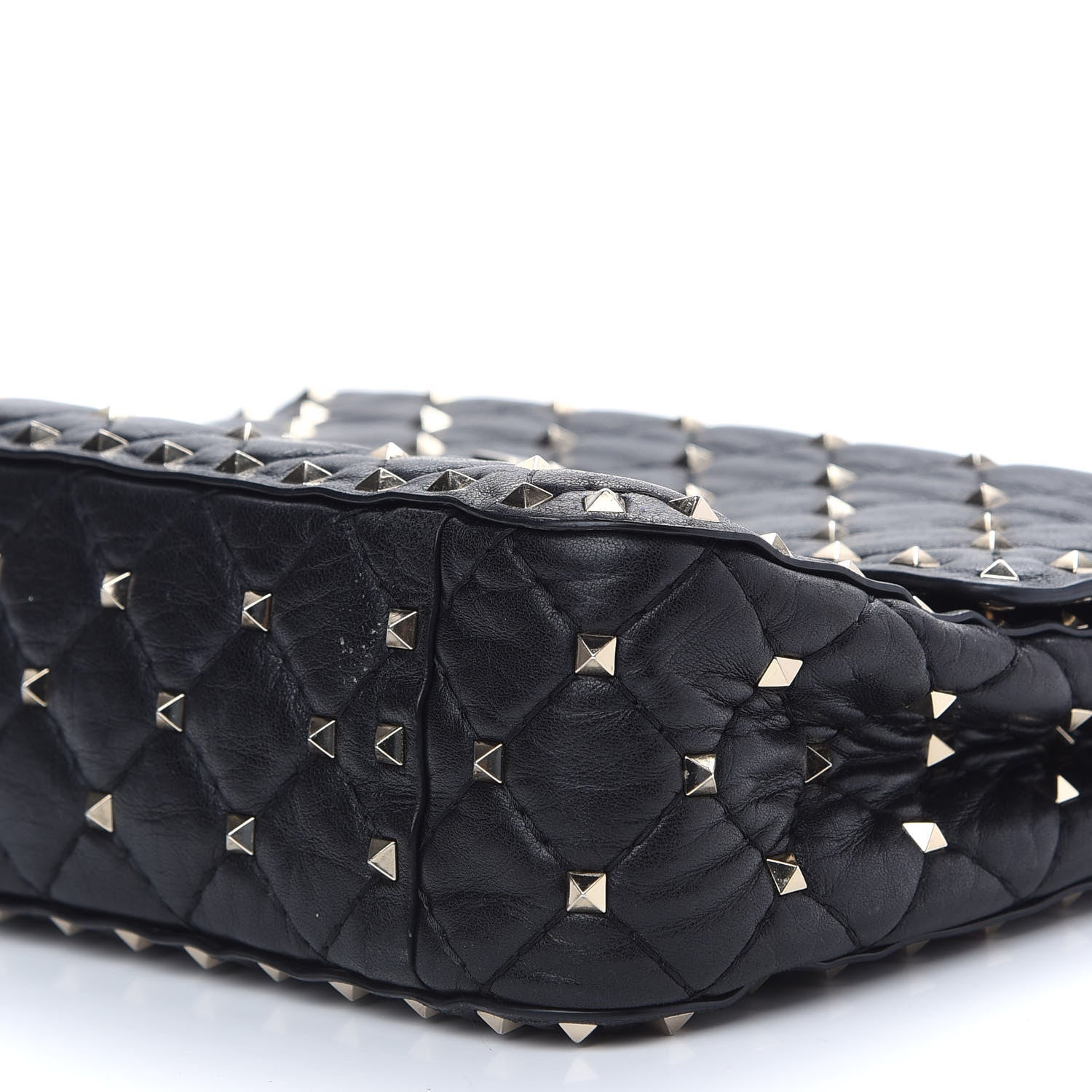 Valentino Garavani Lambskin Medium Rockstud Spike Shoulder Bag Black 8 of 8