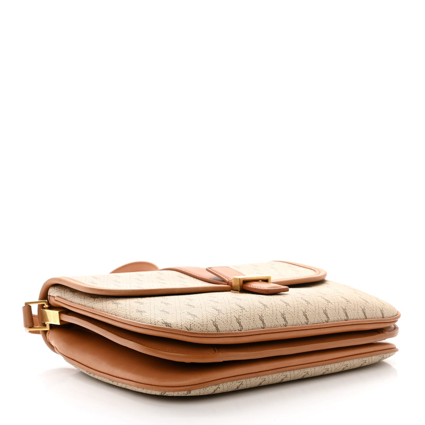 Canvas All-Over Monogram Small Le Monogramme Satchel Beige Kaki Brown Gold