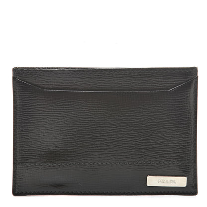 Prada Spazzolato Frame Card Holder Black 1 of 9