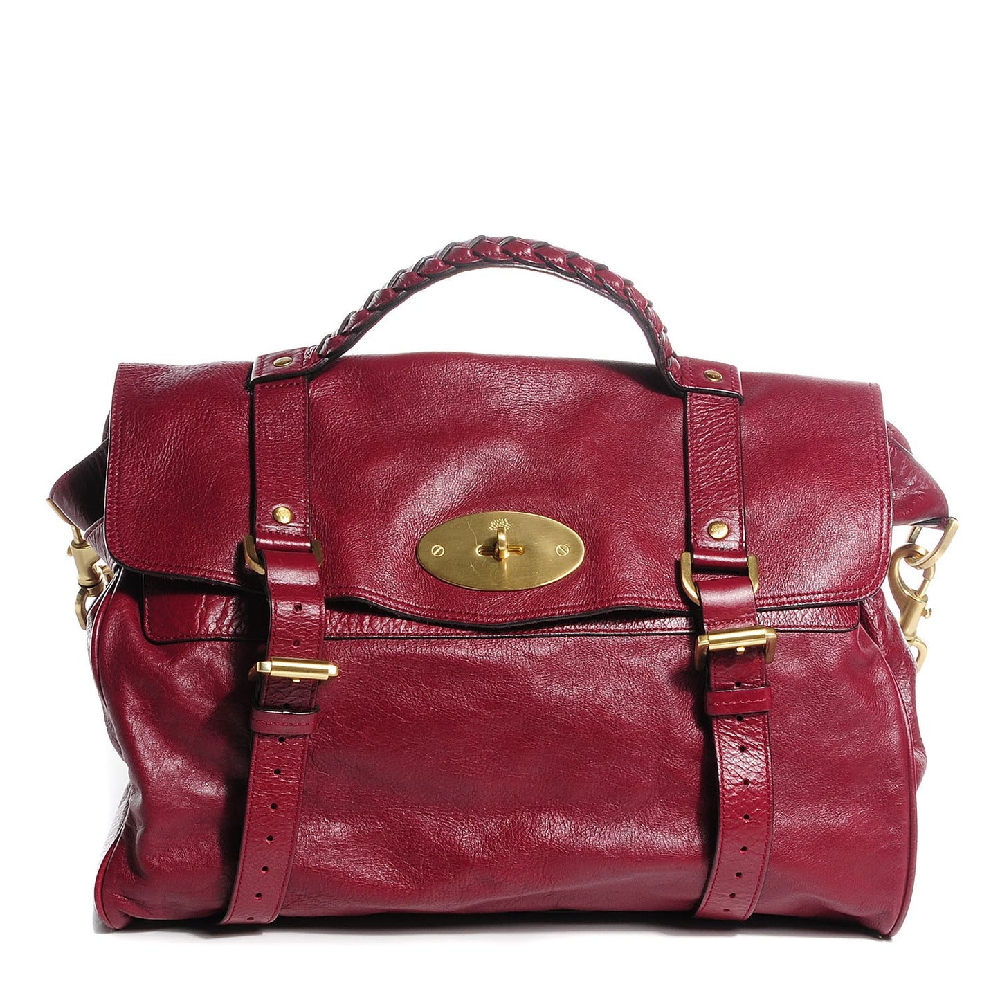 Soft Buffalo Leather Oversized Alexa Conker