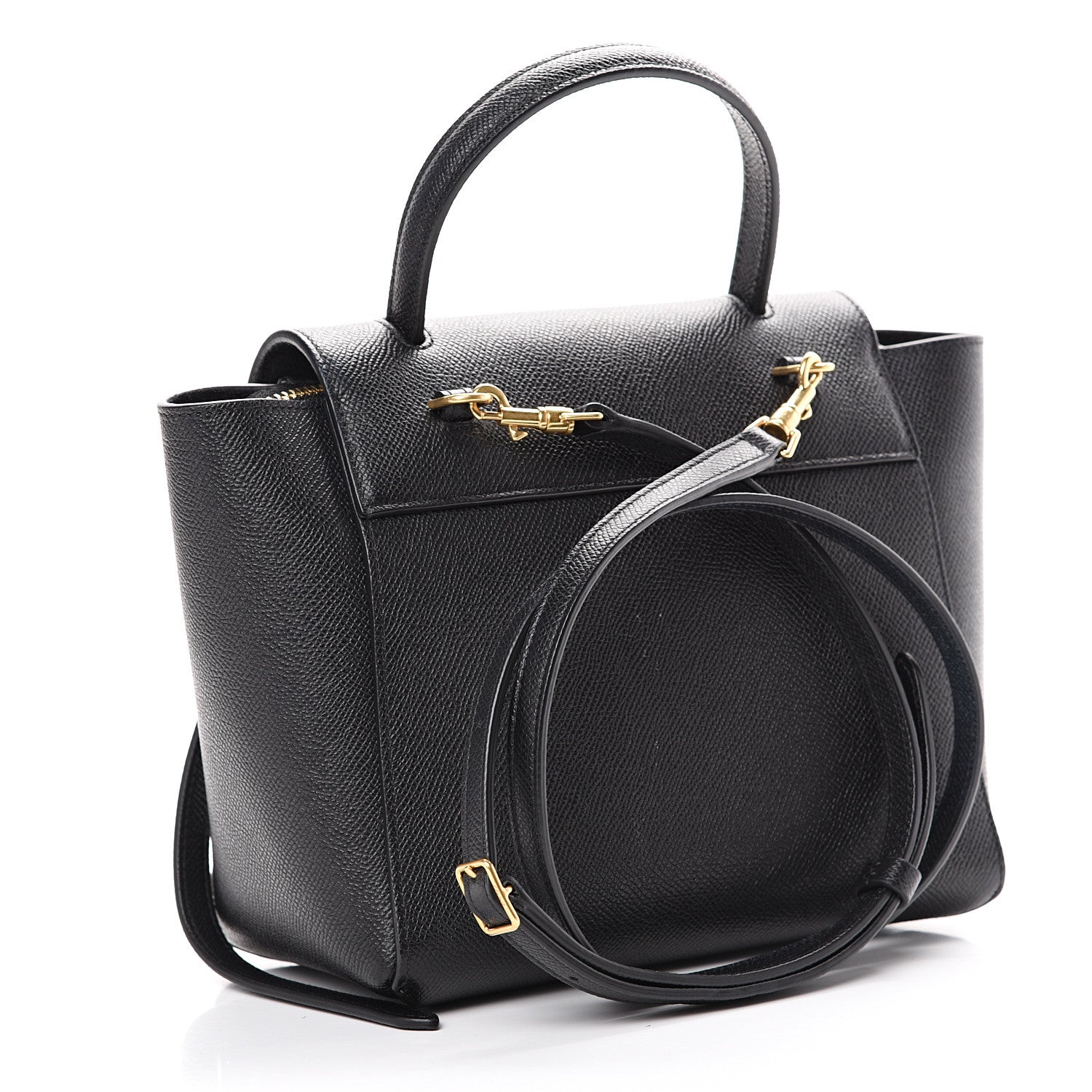 Celine Grained Calfskin Micro Belt Bag Black 2 of 11