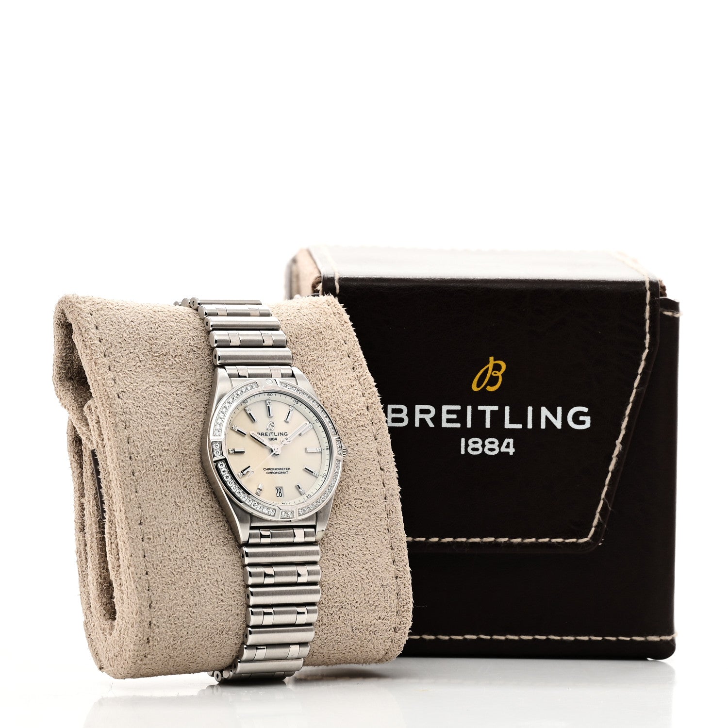 Breitling Stainless Steel Diamond Bezel 32mm Chronomat Quartz Watch Silver A77310591A1A1 5 of 5