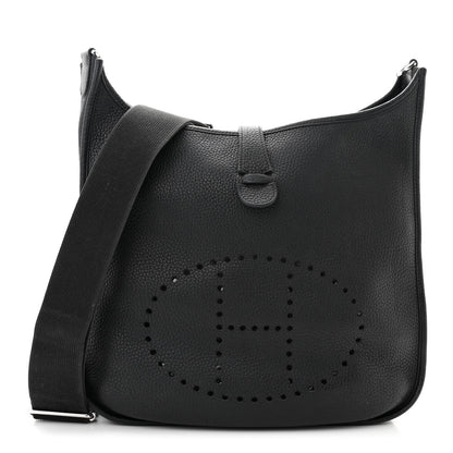 Hermes Taurillon Clemence Evelyne III PM Black 1 of 10