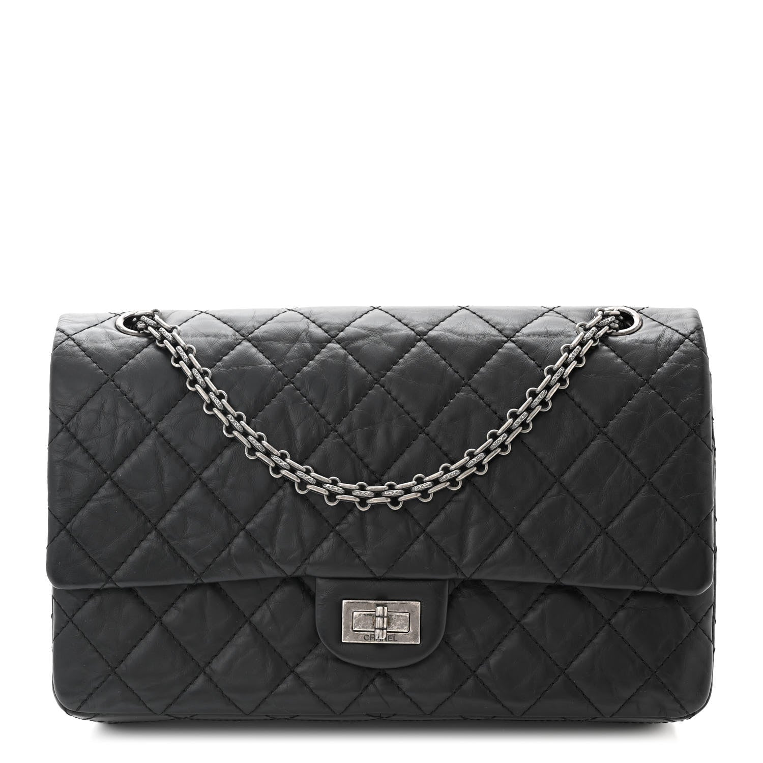 Chanel Aged Calfskin Quilted 2.55 Reissue 226 Flap Black 1 of 12