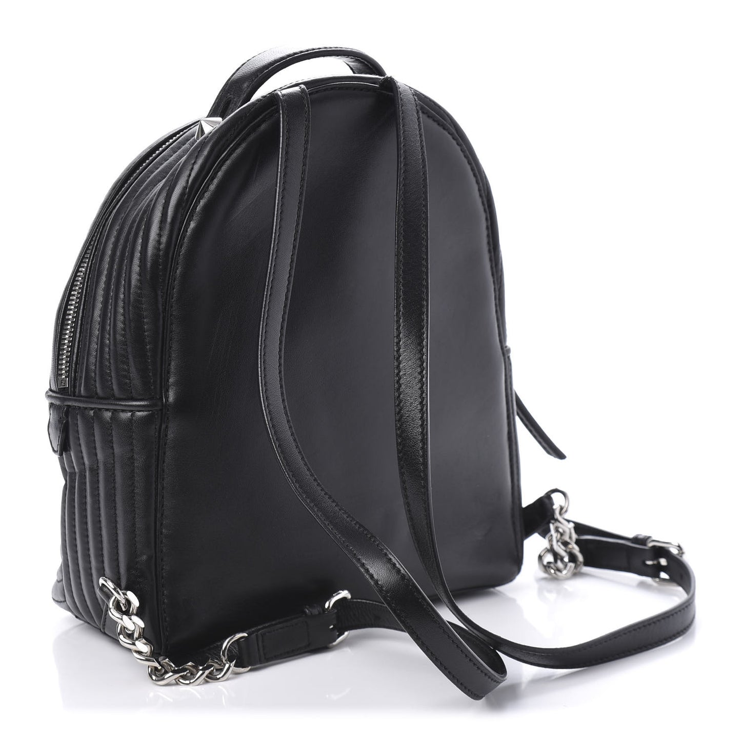 Shiny Nappa Trapuntata Mini Backpack Black