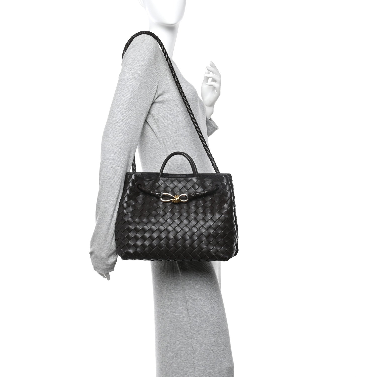 Bottega Veneta Nappa Intrecciato Medium Andiamo Shoulder Bag Fondant 2 of 9