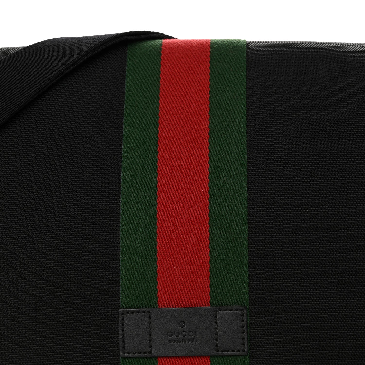 Gucci Techno Canvas Web Flap Messenger Bag Black 8 of 12