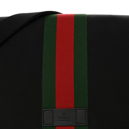 Gucci Techno Canvas Web Flap Messenger Bag Black 8 of 12
