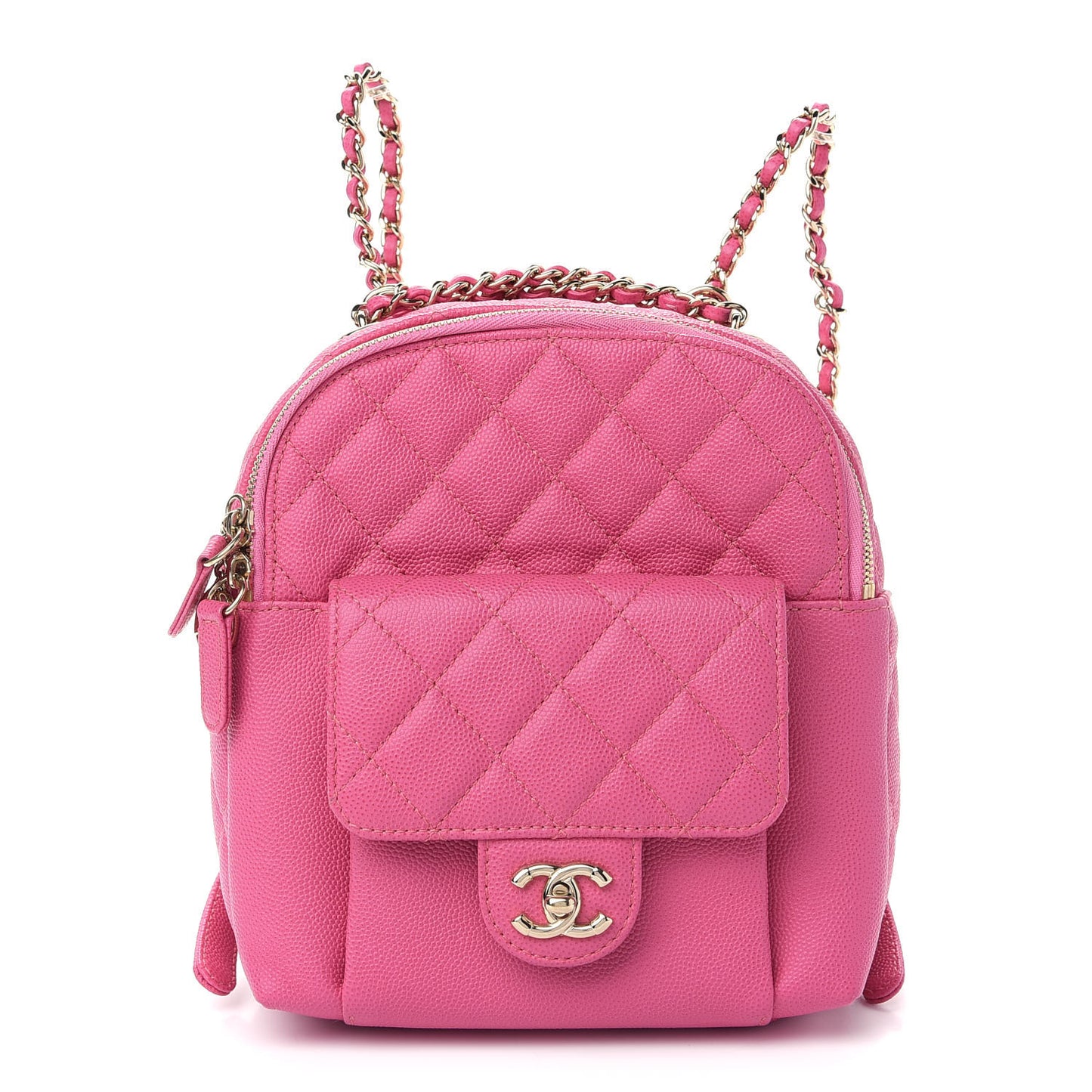 Caviar Quilted Small CC Day Backpack Pink