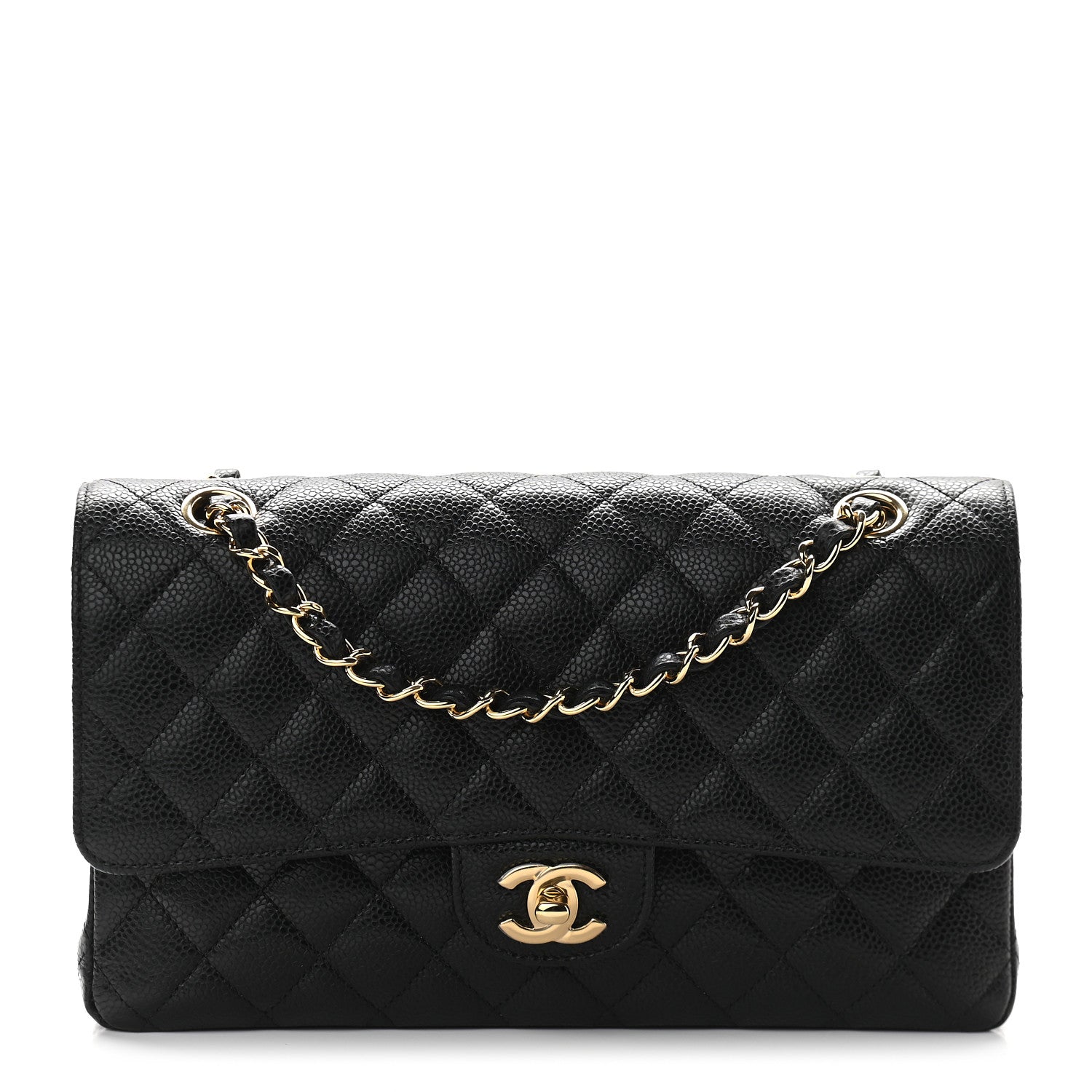 Chanel Caviar Quilted Medium Double Flap Black 1 of 9