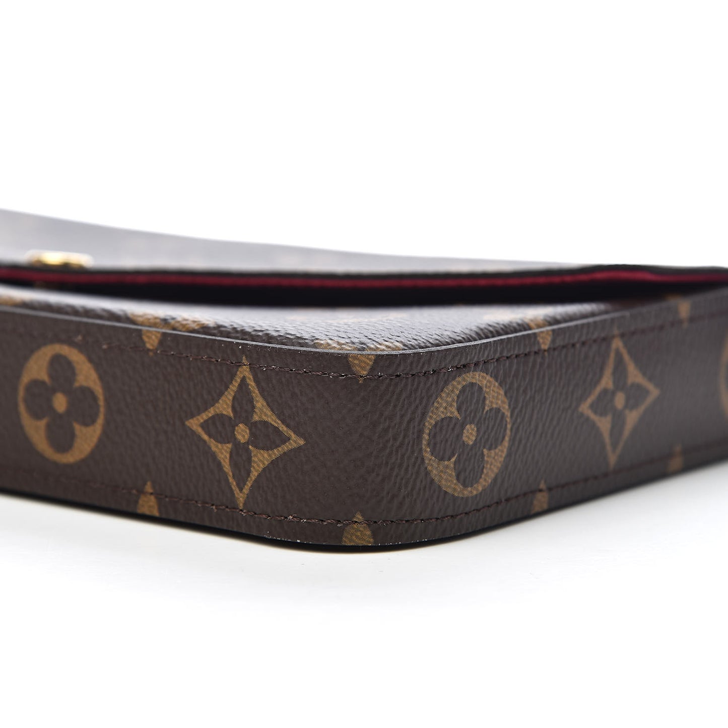 Monogram Pochette Felicie Chain Wallet Fuchsia