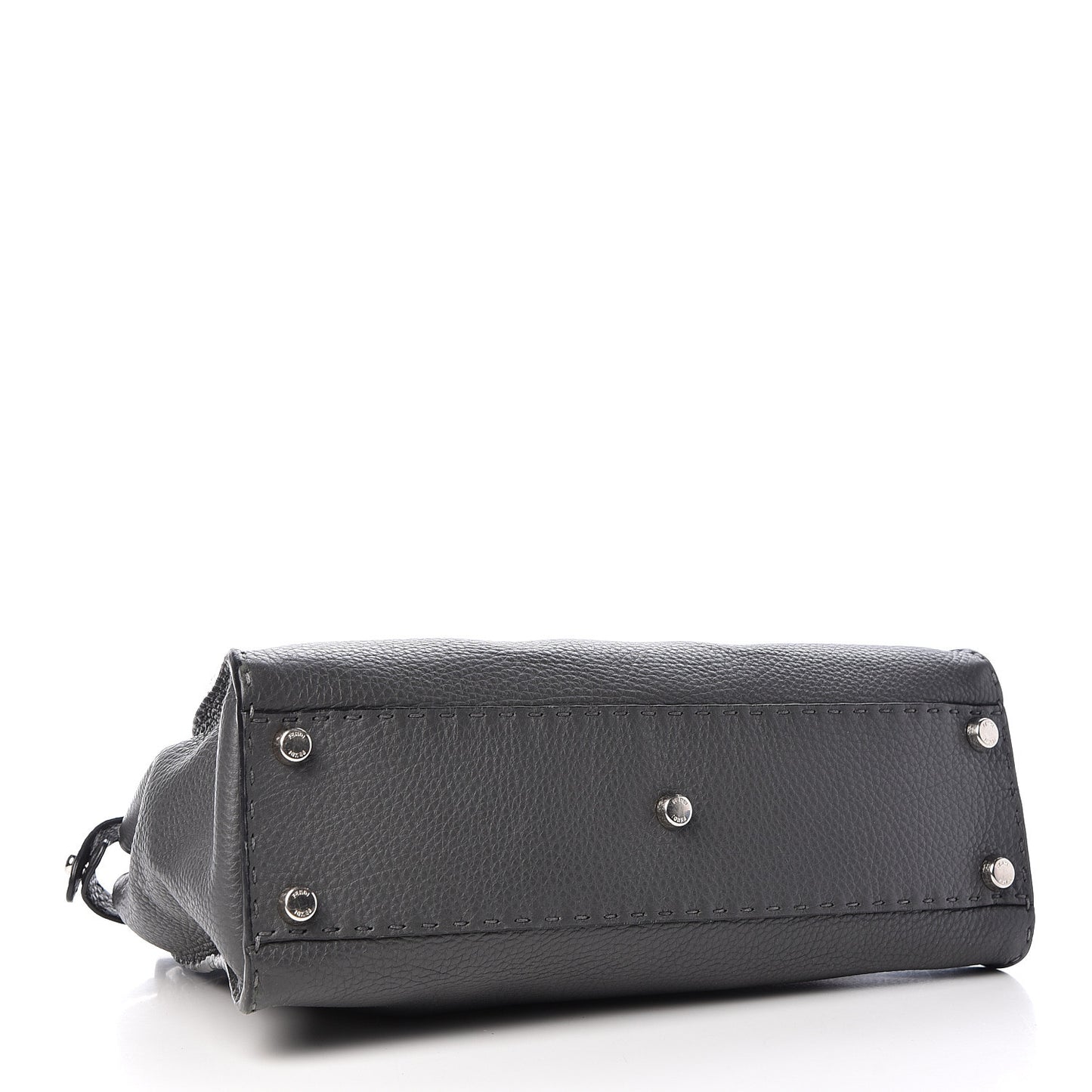 Cuoio Romano Selleria Bi-Color Medium Peekaboo Iconic Satchel Asfalto Latte