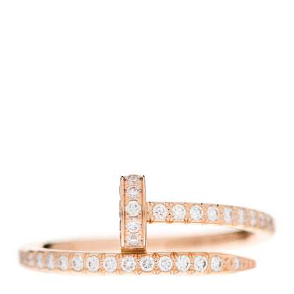 Cartier 18K Pink Gold Diamond Juste Un Clou Paved Ring 52 6 1 of 5