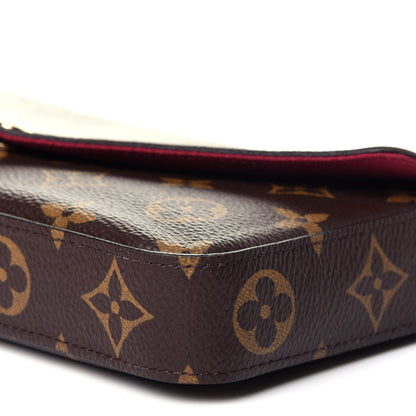 Louis Vuitton Monogram Pochette Felicie Chain Wallet Fuchsia 9 of 13