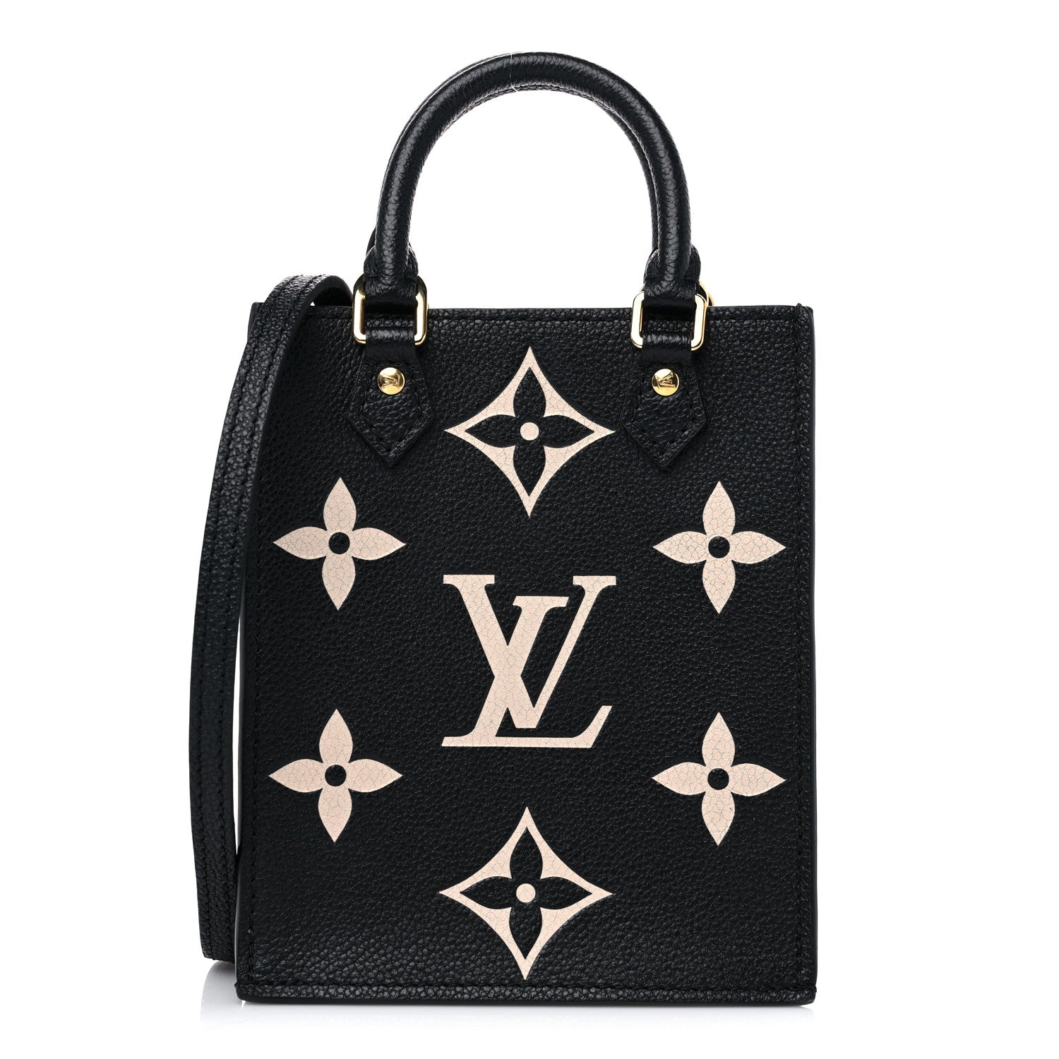 Louis Vuitton Empreinte Monogram Giant Petit Sac Plat Black Beige 1 of 9
