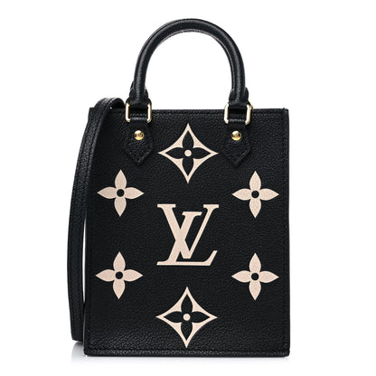 Louis Vuitton Empreinte Monogram Giant Petit Sac Plat Black Beige 1 of 9