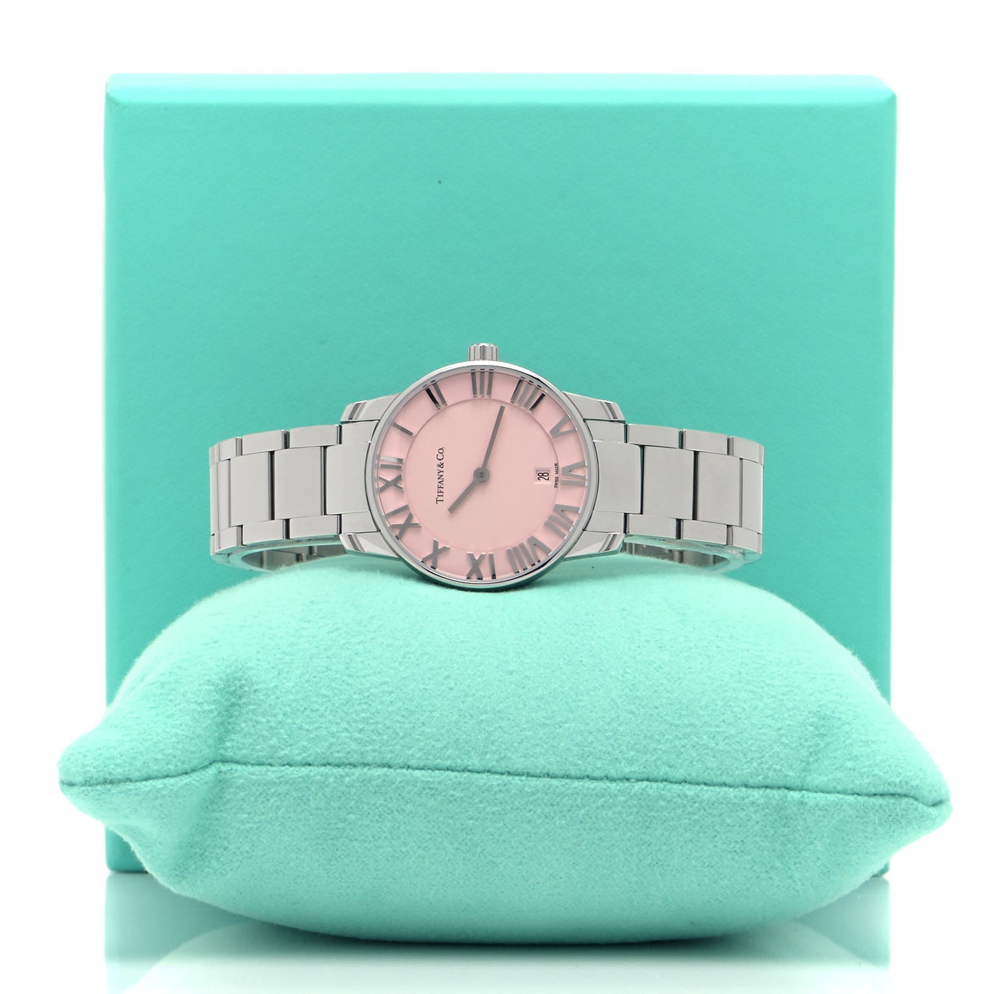 Stainless Steel 29mm Atlas 2-Hand Quartz Watch Pink